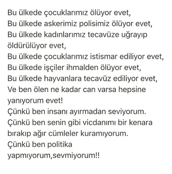 Birce Akalay'ın Berkin Elvan paylaşımı olay yarattı
