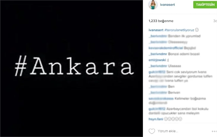Ünlülerin Ankara'daki patlamaya tepkileri!