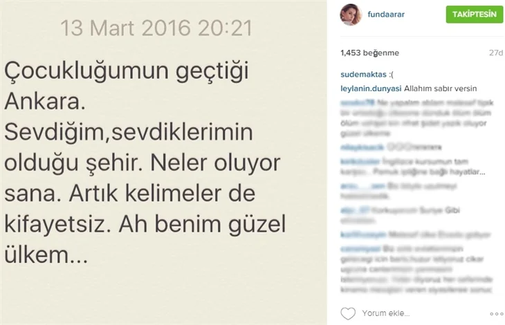 Ünlülerin Ankara'daki patlamaya tepkileri!