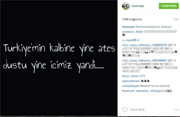 Ünlülerin Ankara'daki patlamaya tepkileri!