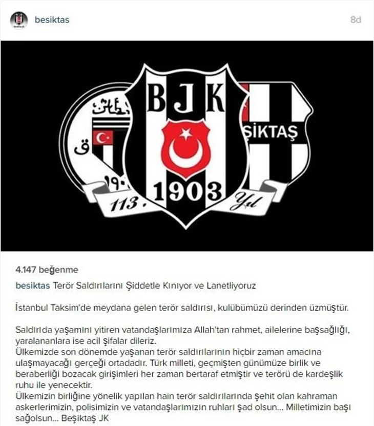 Spor dünyasından teröre lanet mesajları!