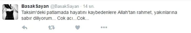 Ünlü isimlerden İstiklal'deki patlamaya tepki!