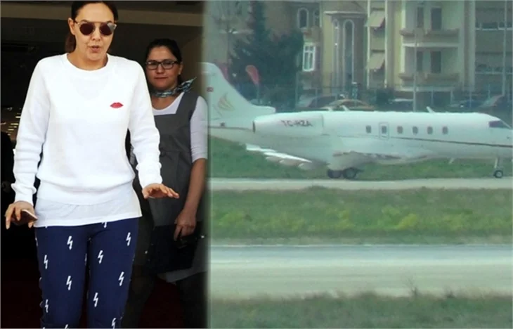 Ebru Gündeş, Reza Zarrab'ın uçağıyla Antalya'da!