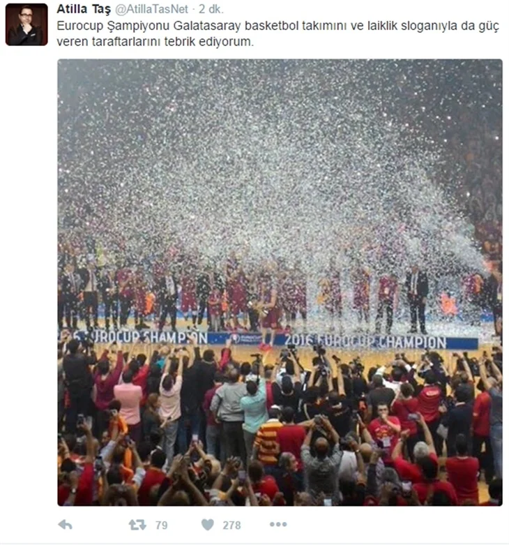Galatasaray Avrupa Şampiyonu oldu! Ünlülerden tebrik mesajları yağdı...