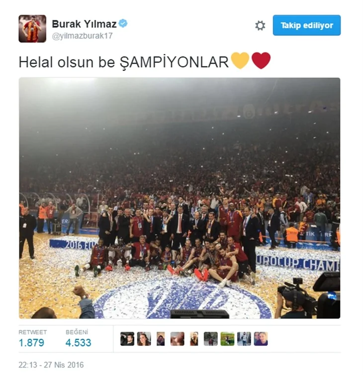 Galatasaray Avrupa Şampiyonu oldu! Ünlülerden tebrik mesajları yağdı...