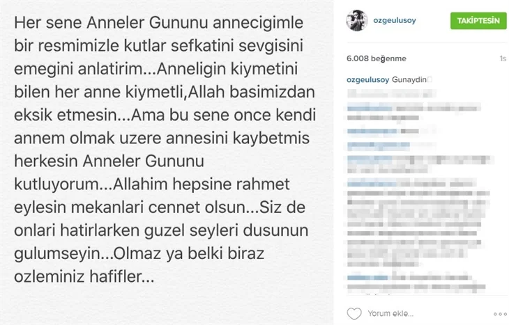 Ünlülerin Anneler Günü paylaşımları!