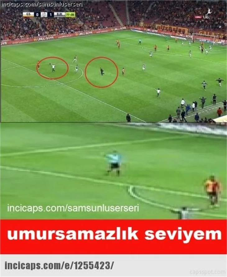 Galatasaray-Beşiktaş derbisi sonrası caps yağdı