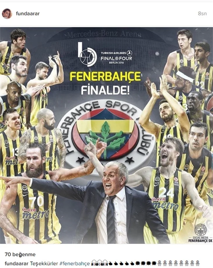 Fenerbahçe Euraleague'de finale yükseldi! Ünlüler coştu...
