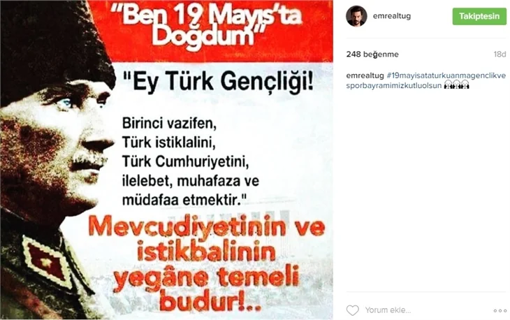 Ünlüler 19 Mayıs Atatürk Anma, Gençlik ve Spor Bayramı için neler paylaştı?