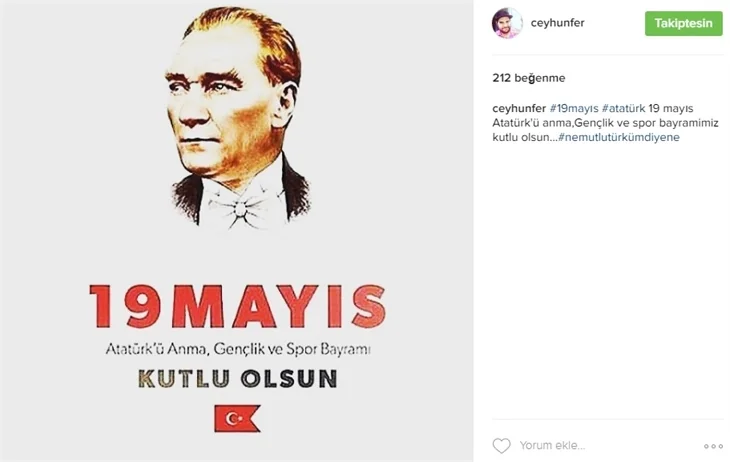 Ünlüler 19 Mayıs Atatürk Anma, Gençlik ve Spor Bayramı için neler paylaştı?