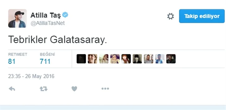 Galatasaray'ın şampiyonluğu için ünlüler neler paylaştı?