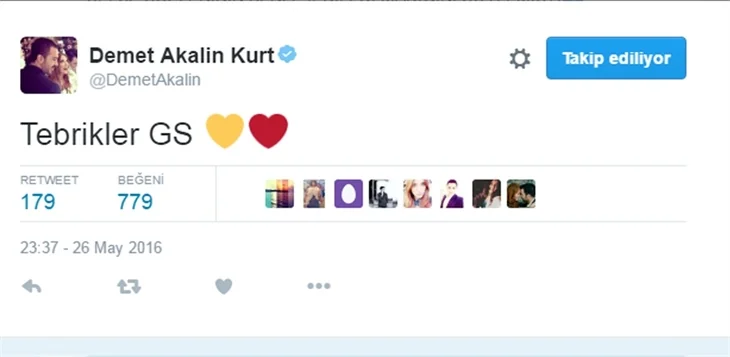 Galatasaray'ın şampiyonluğu için ünlüler neler paylaştı?