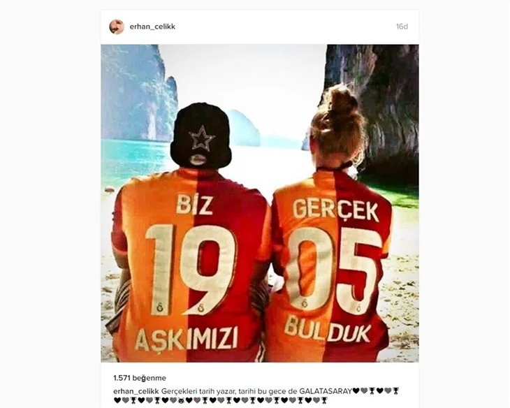 Galatasaray'ın şampiyonluğu için ünlüler neler paylaştı?