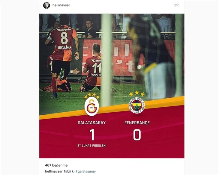Galatasaray'ın şampiyonluğu için ünlüler neler paylaştı?
