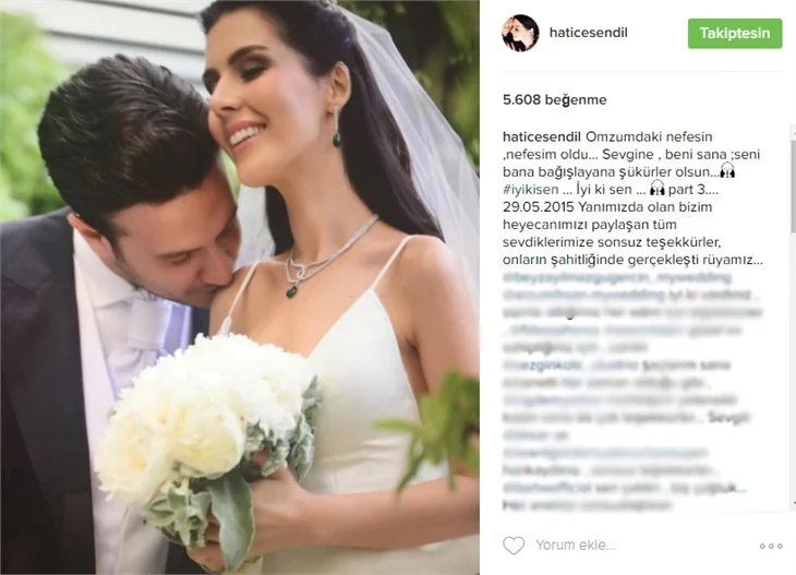 Hatice Şendil ve Burak Sağyaşar'dan 1. yıl kutlaması!