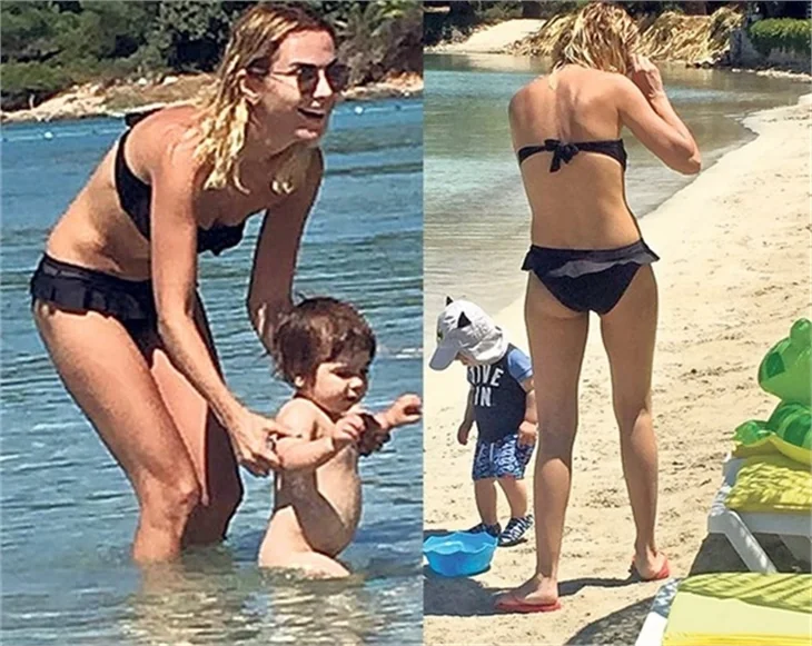 Ece Erken oğluyla tatilde