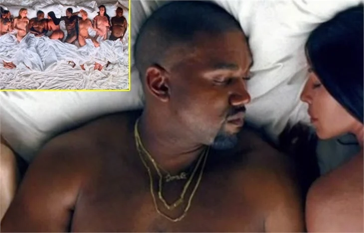 Kanye West'ten çıplaklar klibi