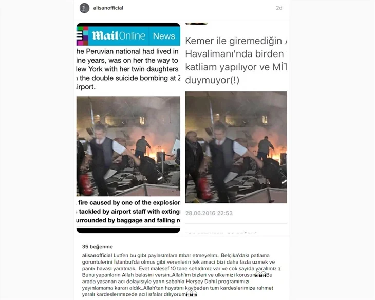 Ünlüler Atatürk Havalimanı'ndaki patlamanın ardından neler paylaştı?