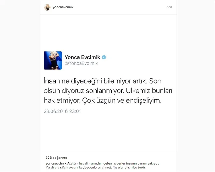Ünlüler Atatürk Havalimanı'ndaki patlamanın ardından neler paylaştı?