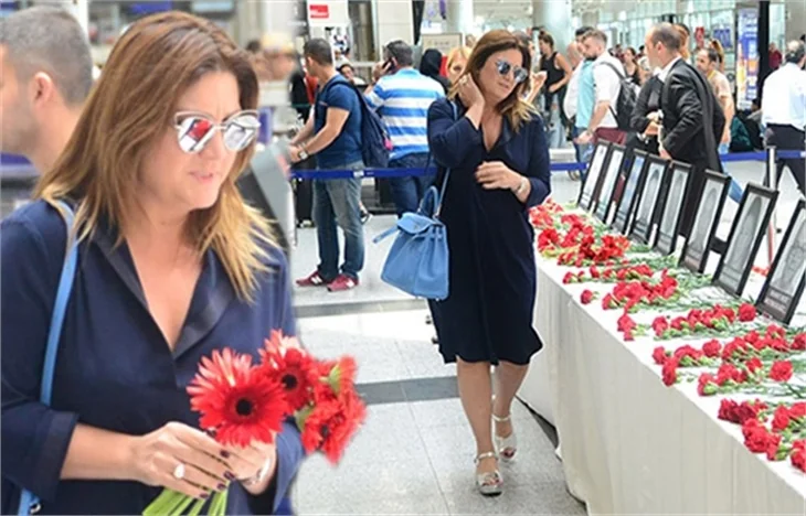 Sibel Can Atatürk Havalimanı'nda gözyaşlarını tutamadı