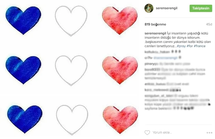 Ünlülerden Fransa Nice saldırısına tepki