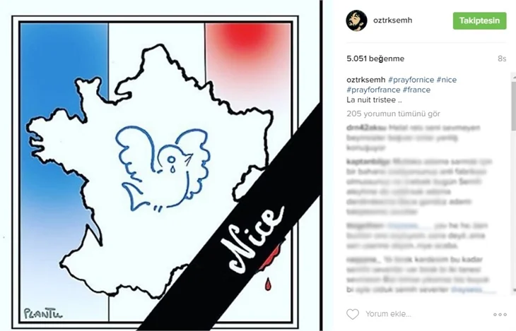 Ünlülerden Fransa Nice saldırısına tepki