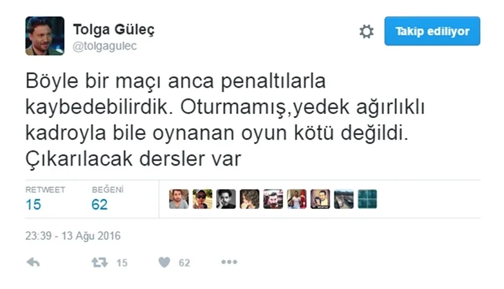 Ünlülerden Süper Kupa paylaşımları
