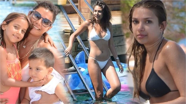Tuğba Altıntop kızlarıyla Bodrum'da buluştu