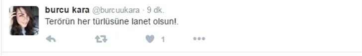 Ünlü isimlerden teröre lanet 'tweet'leri...