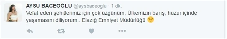 Ünlü isimlerden teröre lanet 'tweet'leri...