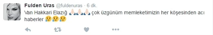 Ünlü isimlerden teröre lanet 'tweet'leri...