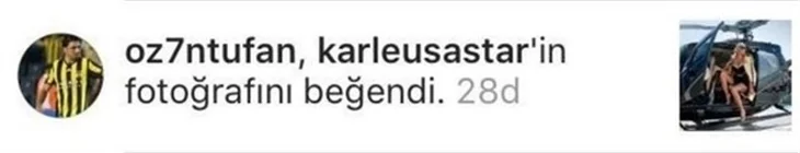 Ozan Tufan, Jelena Karleusa'in fotoğrafını beğendi
