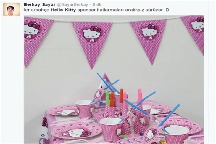 Hello Kitty Fenerbahçe'ye sponsor oldu sosyal medya yıkıldı!