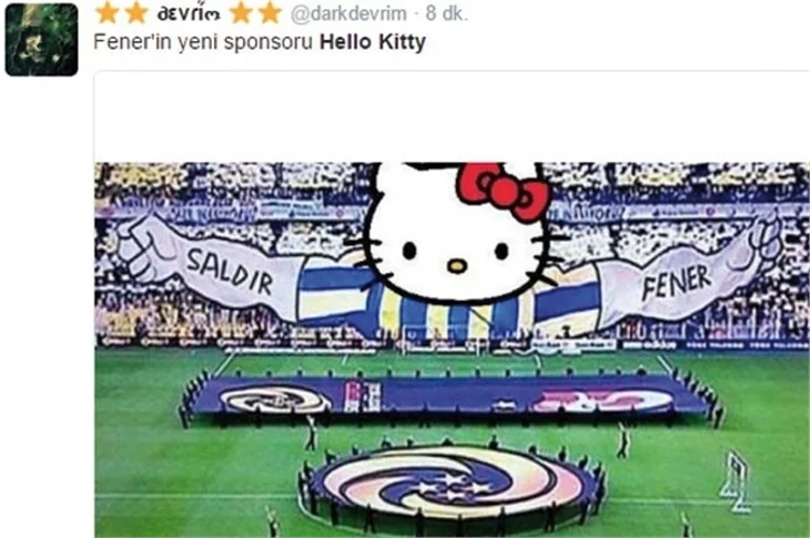 Hello Kitty Fenerbahçe'ye sponsor oldu sosyal medya yıkıldı!