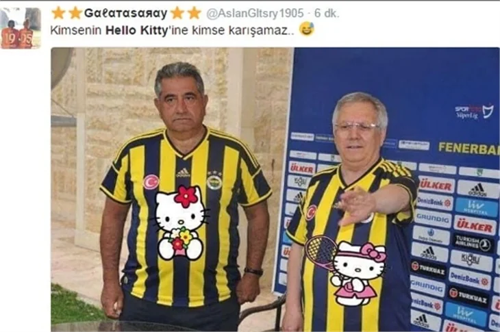 Hello Kitty Fenerbahçe'ye sponsor oldu sosyal medya yıkıldı!