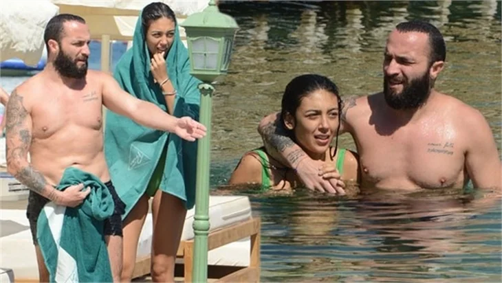 Berkay ve eşi Özlem Katipoğlu balayı tatilinde