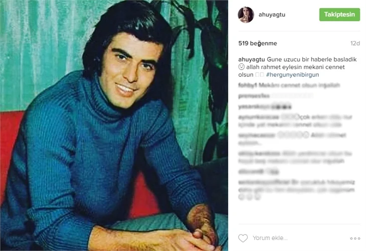 Ünlülerden Tarık Akan'a veda mesajları..