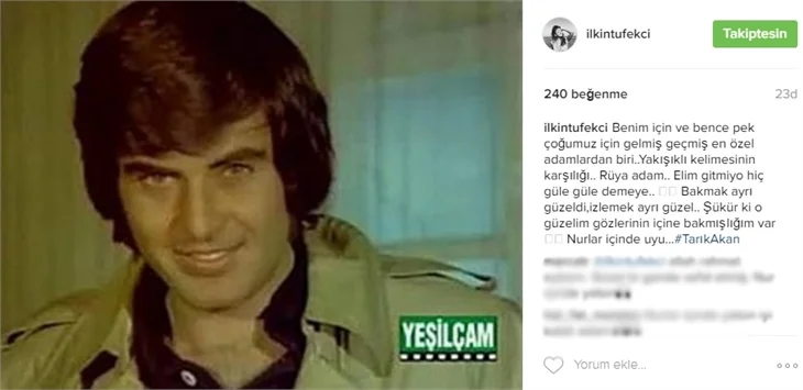 Ünlülerden Tarık Akan'a veda mesajları..