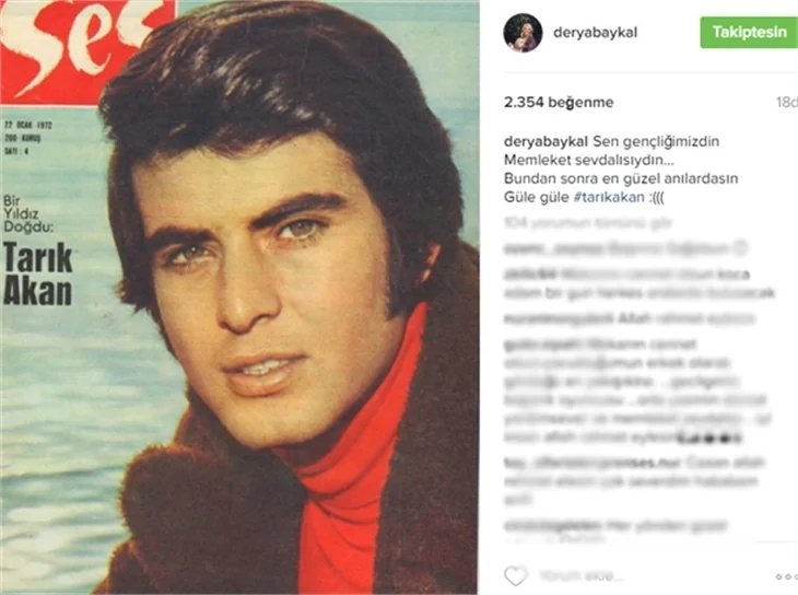 Ünlülerden Tarık Akan'a veda mesajları..