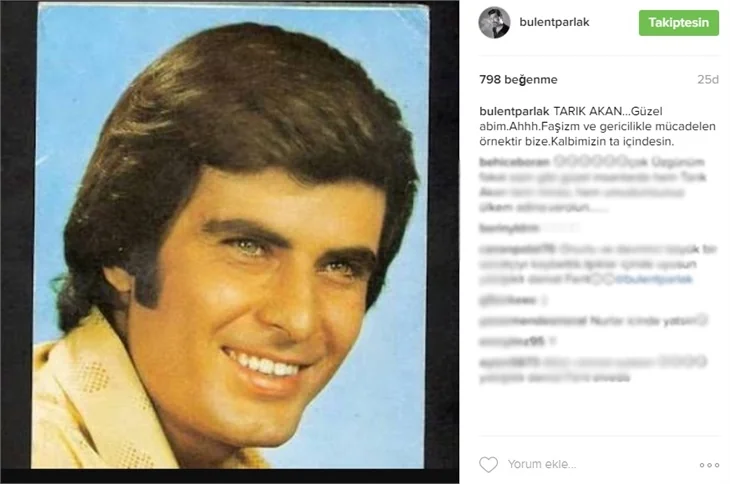 Ünlülerden Tarık Akan'a veda mesajları..