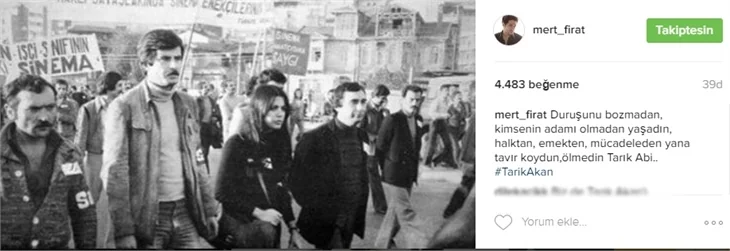 Ünlülerden Tarık Akan'a veda mesajları..