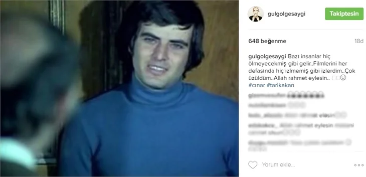 Ünlülerden Tarık Akan'a veda mesajları..