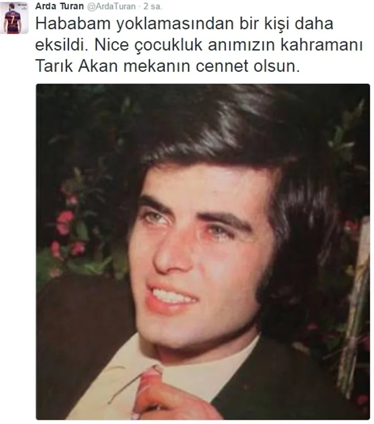 Ünlülerden Tarık Akan'a veda mesajları..