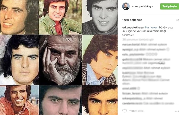 Ünlülerden Tarık Akan'a veda mesajları..