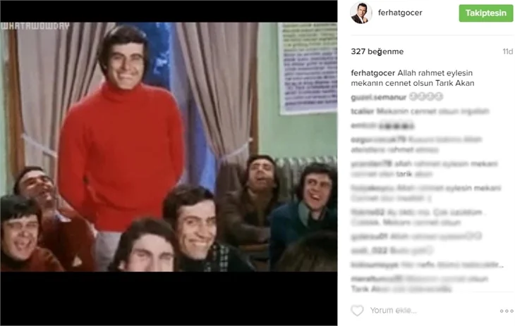 Ünlülerden Tarık Akan'a veda mesajları..