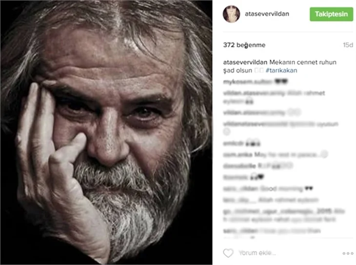 Ünlülerden Tarık Akan'a veda mesajları..