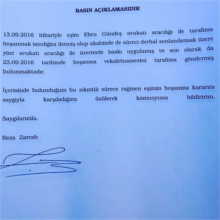 Ebru Gündeş ile Reza Zarrab boşanıyor