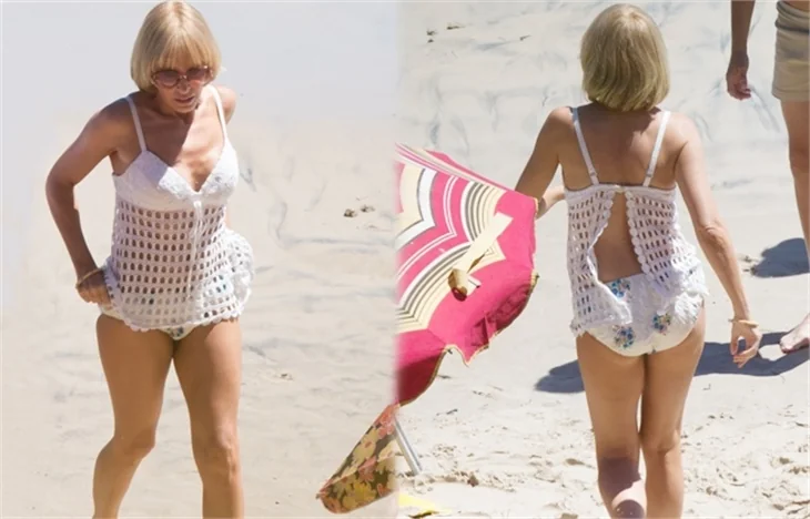 Kylie Minogue bikiniyle yakalandı!