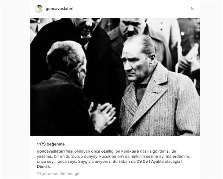 Ünlüler 10 Kasım'da Atatürk'ü saygı ve özlemle andı!