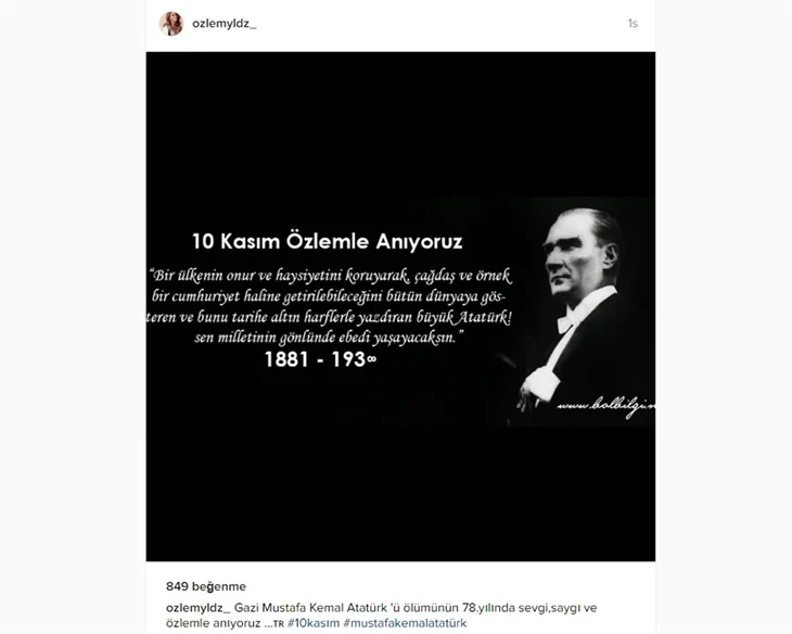 Ünlüler 10 Kasım'da Atatürk'ü saygı ve özlemle andı!
